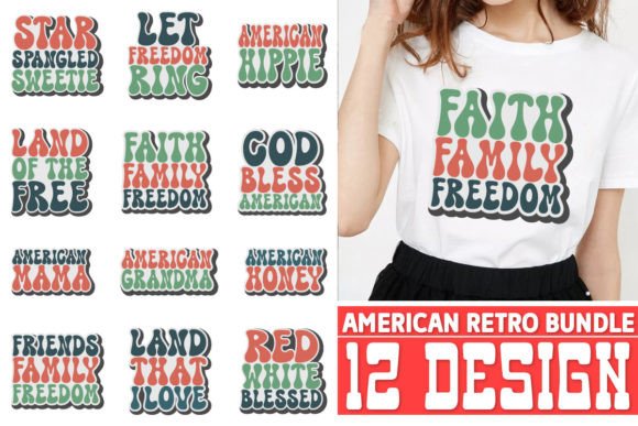 American Retro Design Bundle: Vintage Charm for Modern Projects