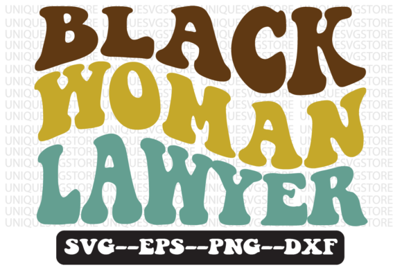 Black Woman Lawyer Retro Svg Design: Groovy Retro Svg Design for Modern Branding
