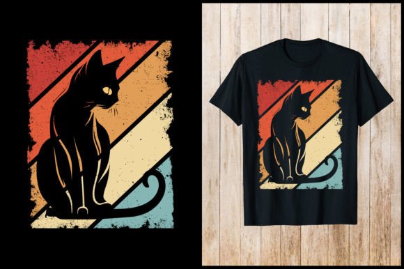 Cat Retro Vintage T-Shirt Design: A Timeless Asset for Creatives