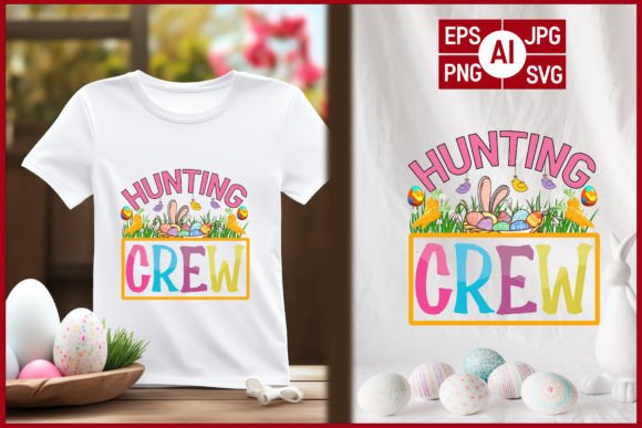 Celebrate Easter with a Hunting Crew T-shirt Design