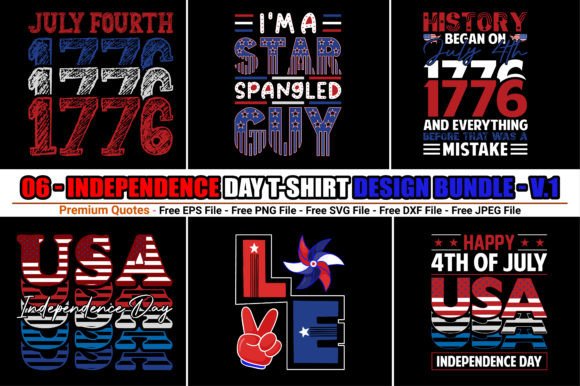 Celebrate with Style: The Ultimate Independence Day T-Shirt Design Bundle