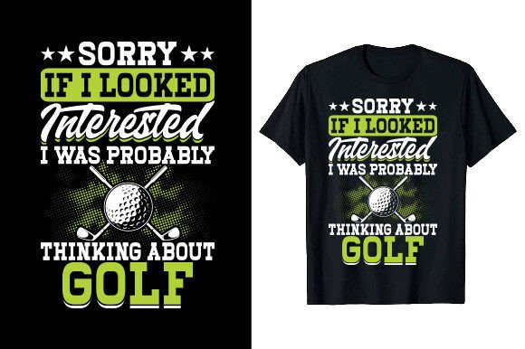 Creative Golf Player T-Shirt Design: Vintage Style Asset
