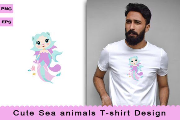 Cute Sea Animals T-shirt Design: Dive into Creative Assets