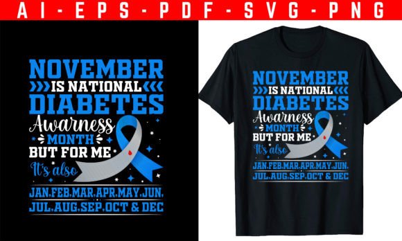 Diabetes Awareness Type 1 T-shirt Design for Visual Impact