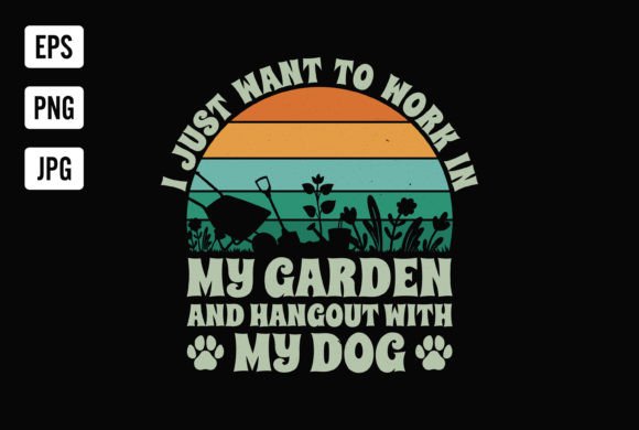 Gardening and Dog Lover T-Shirt Design: A Creative Asset