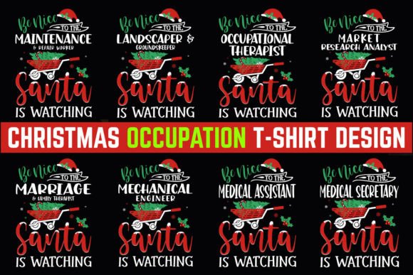 Occupation Christmas T-Shirt Design 3: A Festive Design Asset