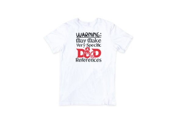 Warning: DnD References Tshirt Design